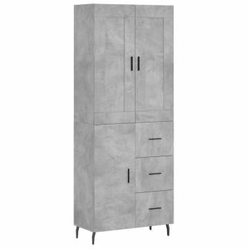 Highboard Concrete Grey - Stylish Storage Solution | HipoMarket