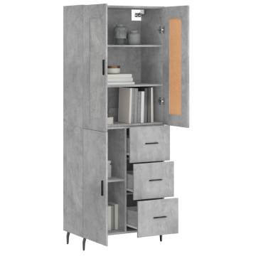 Highboard Concrete Grey - Stylish Storage Solution | HipoMarket