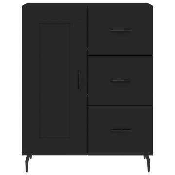 Stylish Highboard Black - 69.5x34x180 cm Engineered Wood