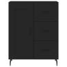 Stylish Highboard Black - 69.5x34x180 cm Engineered Wood