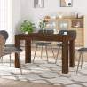 Dining Table Brown Oak 120x60x76 cm Engineered Wood Colour brown oak Quantity in Package 1 