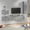 4 Piece TV Cabinet Set Grey Sonoma Engineered Wood Colour grey sonoma Quantity in Package 4 Height 110 cm 