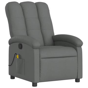 Massage Recliner Chair - Dark Grey Fabric Comfort