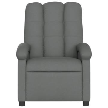 Massage Recliner Chair - Dark Grey Fabric Comfort