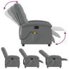 Massage Recliner Chair - Dark Grey Fabric Comfort