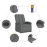 Massage Recliner Chair - Dark Grey Fabric Comfort