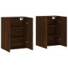 Wall Mounted Cabinets 2 pcs Brown Oak - Elegant Storage Solution