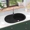 Granite Kitchen Sink - Single Basin Oval Black | Hipomarket