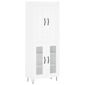 Stylish Highboard White 69.5x34x180 cm | Durable Storage Solution