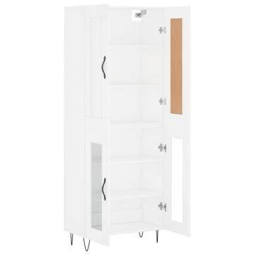 Stylish Highboard White 69.5x34x180 cm | Durable Storage Solution