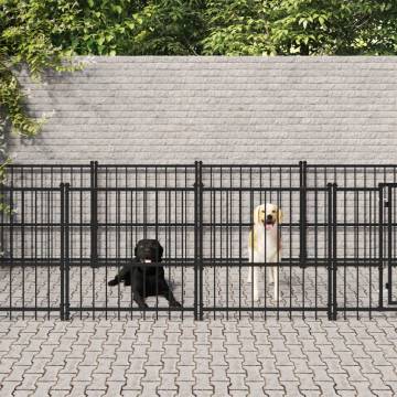 Outdoor Dog Kennel Steel 7.51 m² - Safe & Durable | Hipomarket