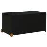 Stylish Black Garden Storage Box - 120x65x61 cm Poly Rattan