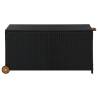 Stylish Black Garden Storage Box - 120x65x61 cm Poly Rattan