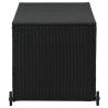 Stylish Black Garden Storage Box - 120x65x61 cm Poly Rattan