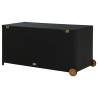 Stylish Black Garden Storage Box - 120x65x61 cm Poly Rattan