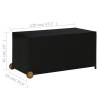 Stylish Black Garden Storage Box - 120x65x61 cm Poly Rattan