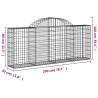 Arched Gabion Baskets 5 pcs - 200x30x80/100 cm Galvanised Iron