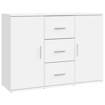 Stylish White Sideboard - 91x29.5x65 cm Engineered Wood