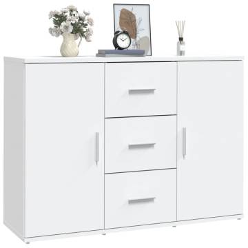 Stylish White Sideboard - 91x29.5x65 cm Engineered Wood