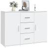 Stylish White Sideboard - 91x29.5x65 cm Engineered Wood