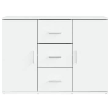 Stylish White Sideboard - 91x29.5x65 cm Engineered Wood