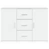 Stylish White Sideboard - 91x29.5x65 cm Engineered Wood