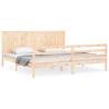 Super King Size Solid Wood Bed Frame with Headboard