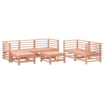 7 Piece Garden Lounge Set - Solid Wood Douglas | Hipomarket