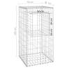 Gabion Basket Post 50x50x100 cm - Stylish Garden Decor