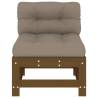 Middle Sofas with Cushions - Honey Brown Solid Wood Pine