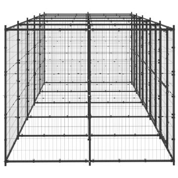 Outdoor Dog Kennel Steel 12.1 m² | Safe & Spacious Play Area