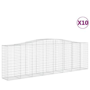 Arched Gabion Baskets 10 pcs - Durable Garden Barriers