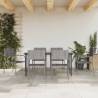 7 Piece Garden Dining Set Grey Poly Rattan Colour grey Size 160 cm table length Number of 6 