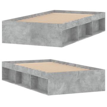 Concrete Grey Bed Frame 90x200 cm - Stylish & Durable