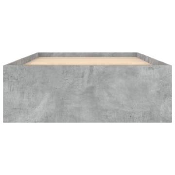 Concrete Grey Bed Frame 90x200 cm - Stylish & Durable