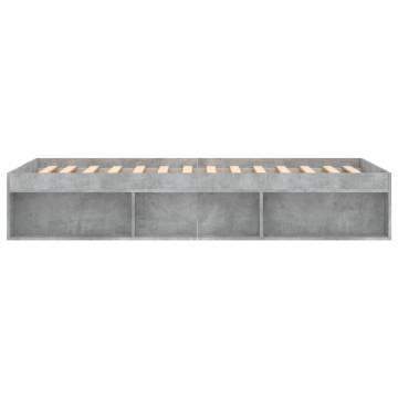 Concrete Grey Bed Frame 90x200 cm - Stylish & Durable