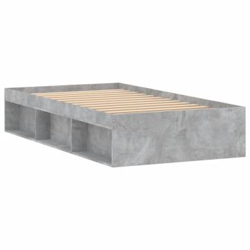 Concrete Grey Bed Frame 90x200 cm - Stylish & Durable