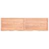 Light Brown Solid Wood Bathroom Countertop - 220x60cm