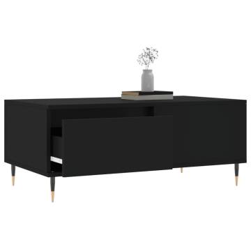 Elegant Black Coffee Table - 90x50x36.5 cm | Hipomarket