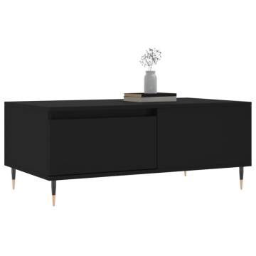 Elegant Black Coffee Table - 90x50x36.5 cm | Hipomarket