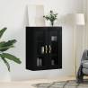 Wall Mounted Cabinet Black 69.5x34x90 cm - Elegant Storage