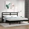 Bed Frame Black Solid Wood 180x200 cm Super King Size Colour black Size 180 x 200 cm 