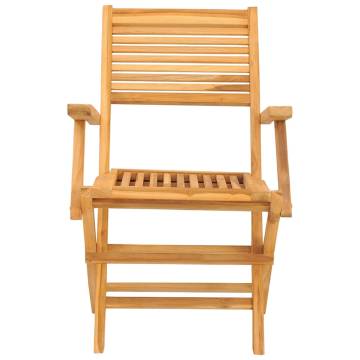 Folding Garden Chairs 2 pcs - Solid Teak, Space-Saving Design