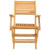 Folding Garden Chairs 2 pcs - Solid Teak, Space-Saving Design