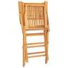 Folding Garden Chairs 2 pcs - Solid Teak, Space-Saving Design