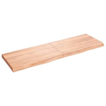 Light Brown Wall Shelf - Solid Oak | Hipomarket UK