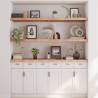 Light Brown Wall Shelf - Solid Oak | Hipomarket UK