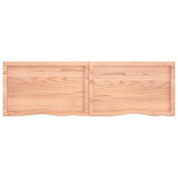 Light Brown Wall Shelf - Solid Oak | Hipomarket UK