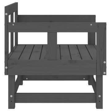 Garden Chairs 2 pcs Grey Solid Wood Pine | HipoMarket UK