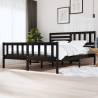 Bed Frame Black 180x200 cm Super King Size Solid Wood Colour black Size 180 x 200 cm 